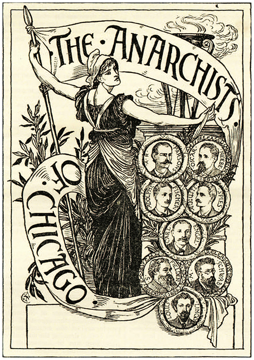 litografia Walter Crane los anarquistas de Chicago